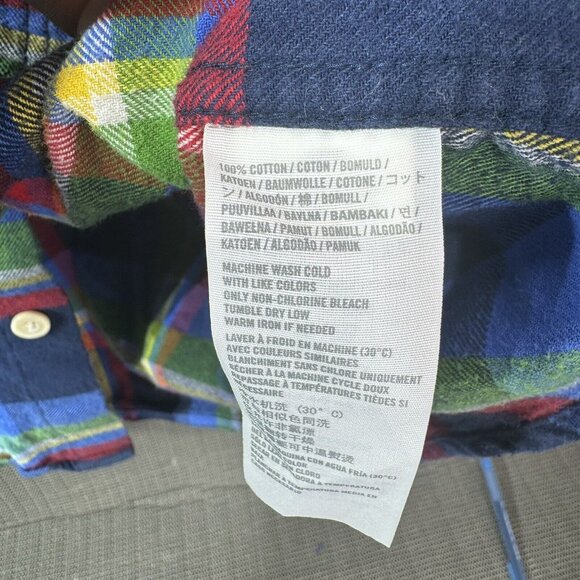 Hollister Shirt Men's M MultiColor Plaid Flannel Button Up Long Sleeve - Picture 8 of 9